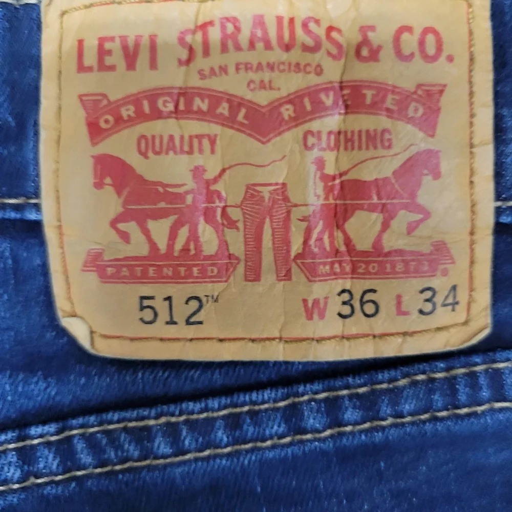Levi's 512 Slim Straight Blue Jeans Size 36/32 Men's